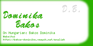 dominika bakos business card